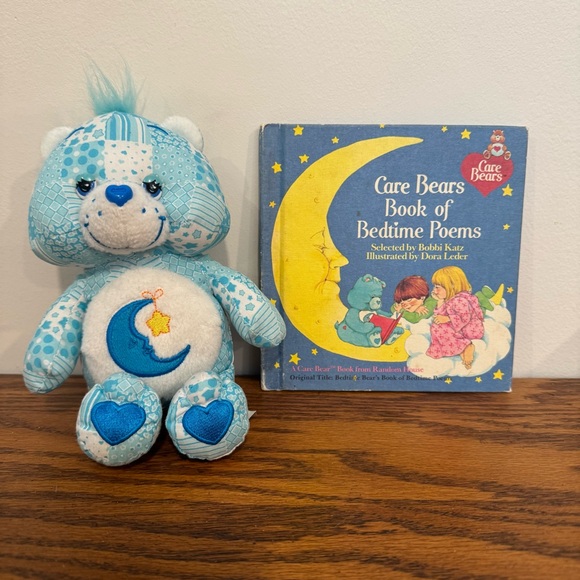 Care Bears 2005 Bedtime Bear Patchwork Limited Edition 1983 Bedtime Poems Book - Picture 1 of 15